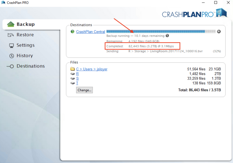 Crashplan Speed