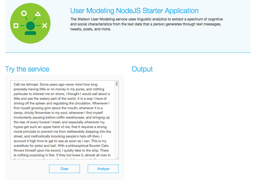 usermodelingapp How Watson and Bluemix see the State of the Union